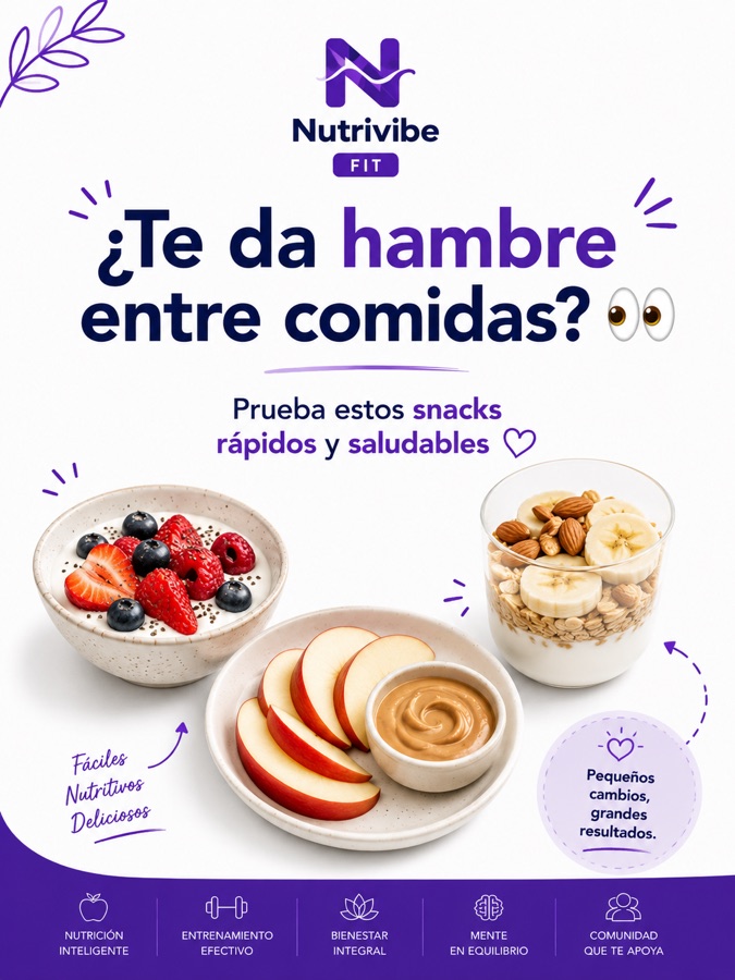 Slide 2 — 3 snacks saludables