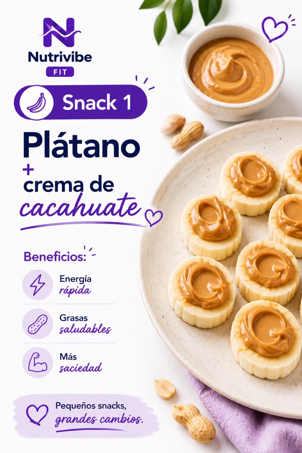 Slide 3 — 3 snacks saludables